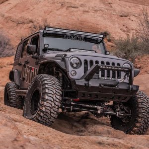 Jeep Wrangler Tube Fenders - Front - Westin - Snyper Tubular - Textured Black - `07-`17