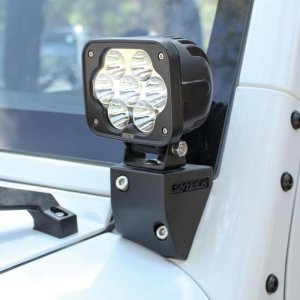 Jeep Wrangler Light Mounts - Lower Pillar - Westin - Snyper - Textured Black - `07-`17