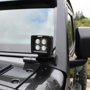Jeep Wrangler Light Mounts - Pillar - Westin - For 50 in. LED Light Bar - Textured Black - `18-`19
