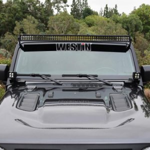 Jeep Wrangler Light Mounts - Pillar - Westin - For 50 in. LED Light Bar - Textured Black - `18-`19