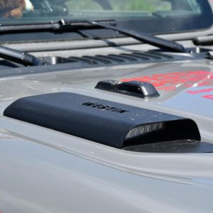 Jeep Wrangler Hood Scoops - Westin - LED - Textured Black - `18-`20