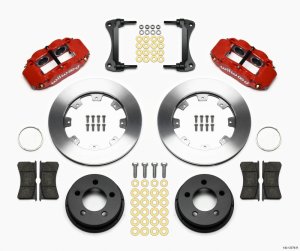 Jeep TJ Brake Kit - Front - Wilwood - Narrow Superlite 4R + 12.19in Drilled Rotors - Red - `90-`06