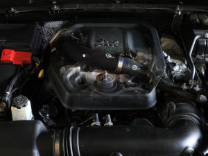 Jeep Wrangler Intercooler Charge Pipe - aFe - BladeRunner 2-1/2 IN Aluminum Hot Charge Pipe - Wrinkle Black - `24-`25