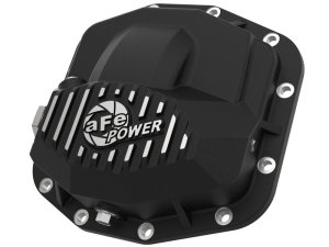 Jeep Wrangler Differential Cover - Front - aFe - Pro Series w/ Machined Fins - Black - `18-`23