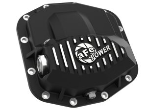 Jeep Wrangler Differential Cover - Front - aFe - Pro Series w/ Machined Fins - Black - `18-`23