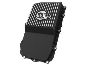 Jeep Wrangler JL Transmission Pan - aFe - Pro Series - Black w/ Machined Fins - `18-`25