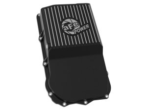 Jeep Wrangler JL Transmission Pan - aFe - Pro Series - Black w/ Machined Fins - `18-`25