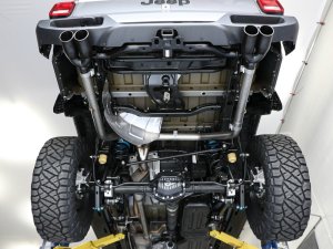 Jeep Wrangler Performance Exhaust - aFe - Vulcan Series 3in-2-1/2in 304 SS Cat-Back - Black - `18-`25