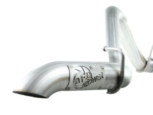 Jeep Wrangler Performance Exhaust - Rear Side Exit - aFe - Cat-Back, MACH Force-Xp, Hi-Tuck, 2.5 in, 409 Stainless Steel - `97-`06