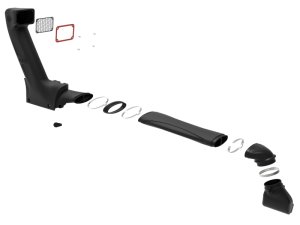 Jeep Gladiator Mojave Performance Air Intake - aFe - Dynamic Air Scoop D.A.S Snorkel - Black with Orange Accents - `20-`26