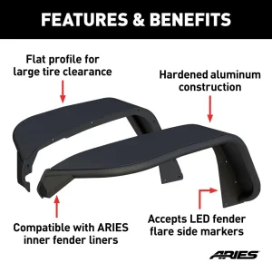 Jeep Wrangler JL Fender Flares - Front - Smooth