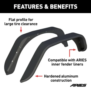 Jeep Wrangler JK Fender Flares - Rear - Smooth