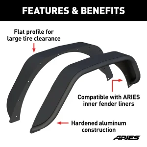 Jeep Wrangler JL Fender Flares - Rear - Smooth Jeep Wrangler JL Fender Flares - Rear - Smooth