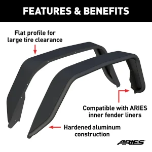 Jeep Gladiator JT Fender Flares - Rear - Smooth