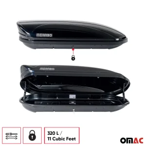 Roof Rack Cargo Box - 11 Cubic Feet - Dual Side Opening - Black Roof Rack Cargo Box - 11 Cubic Feet - Dual Side Opening - Black