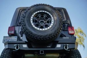 Jeep Wrangler JK Tire Carrier - DV8 Offroad - MTO Bumper - `07-`18