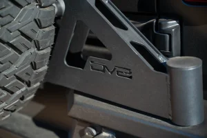 Jeep Wrangler JL Tire Carrier - Swing Gate - DV8 Offroad MTO Series Bumper - `18-`25