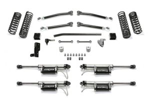 Jeep JL Suspension Lift Kit - Fabtech - 3in Trail with Dual Rate Coil Springs and DLSS Resi Shocks - `18-`21