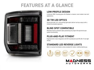 Jeep Gladiator JT LED Tail Lights - XB LED Series - Morimoto - Low Profile - Smoked Jeep Gladiator JT LED Tail Lights - XB LED Series - Morimoto - Low Profile - Smoked