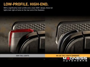 Jeep Gladiator JT LED Tail Lights - XB LED Series - Morimoto - Low Profile - Smoked Jeep Gladiator JT LED Tail Lights - XB LED Series - Morimoto - Low Profile - Smoked