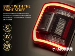 Jeep Gladiator JT LED Tail Lights - XB LED Series - Morimoto - Low Profile - Red Jeep Gladiator JT LED Tail Lights - XB LED Series - Morimoto - Low Profile - Red