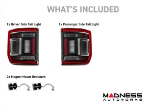 Jeep Gladiator JT LED Tail Lights - XB LED Series - Morimoto - Low Profile - Red Jeep Gladiator JT LED Tail Lights - XB LED Series - Morimoto - Low Profile - Red