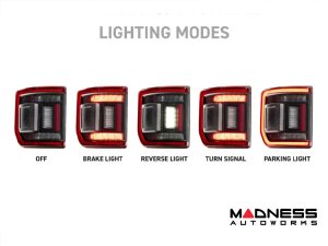 Jeep Gladiator JT LED Tail Lights - XB LED Series - Morimoto - Low Profile - Red Jeep Gladiator JT LED Tail Lights - XB LED Series - Morimoto - Low Profile - Red