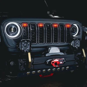 Jeep Gladiator Grille LED Kit - ORACLE Lighting - Pre-Runner Style - Clear - `24-`26 Jeep Gladiator Grille LED Kit - ORACLE Lighting - Pre-Runner Style - Clear - `24-`26