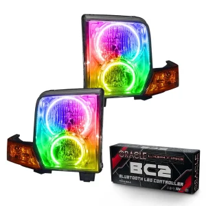 Jeep Commander Headlight Assemblies - ORACLE Lighting - SMD HL - ColorSHIFT w/ BC2 Controller - `06-`10