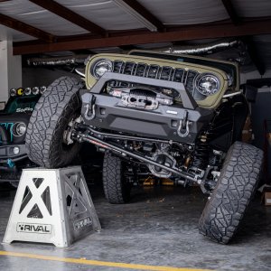 Jeep Wrangler Bumper - Front - Rival 4x4 - Aluminum - `18-`25