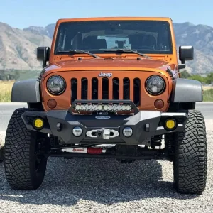 Jeep Wrangler JK Bumper - Front - Rock Slide Engineering - Big Sky Aluminum Mid with Winch Plate - `07-`18