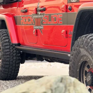 Jeep Gladiator Rock Sliders - Rock Slide Engineering - Low Profile Slider & 4in Steps Combo Kit - `20-`25