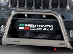 Jeep Renegade Front Bumper Guard - Misutonida - Medium - Sport/ Latitude/ Limited - 2019+ Models - Chrome