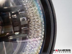 Jeep Wrangler JL Headlights - LED w/ Halos - Black Housing - 9"