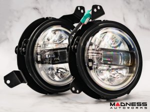 Jeep Gladiator JT Headlights - LED w/ adaptors - Black Housing - 7" 