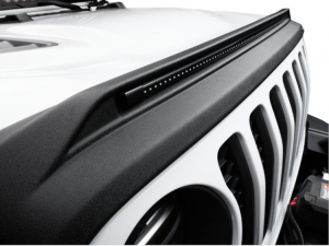 Jeep Wrangler JK Hood Deflector - Front - Husky Liners - Aeroskin Lightshield PRO - Black - `07-`18 Jeep Wrangler JK Hood Deflector - Front - Husky Liners - Aeroskin Lightshield PRO - Black - `07-`18