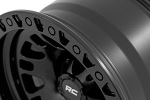 Custom Wheel 82 Series Wheel - One-Piece - Semi Gloss Black | 18x9 | 6x5.5 | -12mm - Rough Country