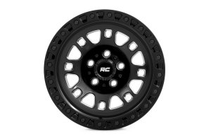 Custom Wheel 82 Series Wheel - One-Piece - Semi Gloss Black | 18x9 | 5x5.0 | -12mm - Rough Country