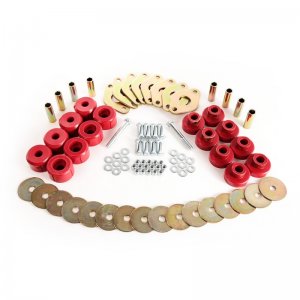 Jeep Wrangler JK Body Mount Kit - Rugged Ridge - Polyurethane, 8 bushing - Red - `07-`18