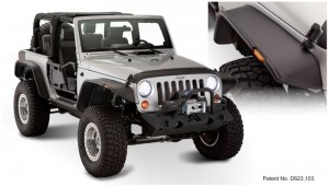 Jeep Wrangler JK Fender Flares - Front + Rear - Bushwacket - Flat Style - 2 Door