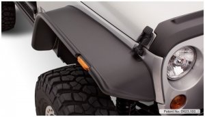 Jeep Wrangler JK Fender Flares - Front + Rear - Bushwacket - Flat Style - 2 Door