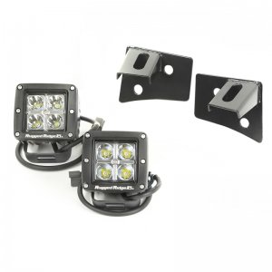 Jeep Wrangler JK LED Light Kit - Rugged Ridge - Square - Black - `07-`18