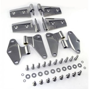 Jeep Wrangler JK Door Hinge Kit - Front - Rugged Ridge - Stainless Steel - `07-`18