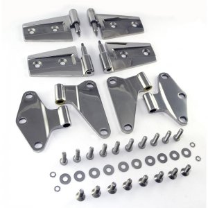 Jeep Wrangler JK Door Hinge Kit - Front - Rugged Ridge - Stainless Steel - `07-`18
