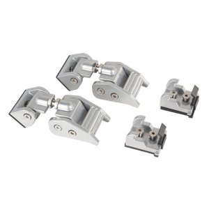 Jeep Wrangler JK Hood Catches - Rugged Ridge - Adjustable - Silver - `07-`18