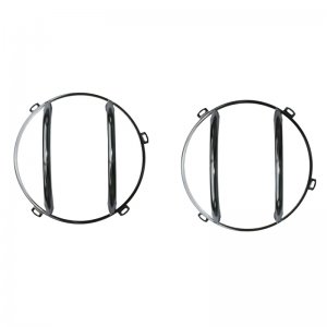 Jeep Wrangler JK Headlight Euro Guard Kit - Rugged Ridge - Stainless Steel - `07-`18