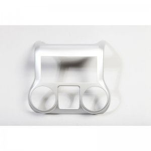 Jeep Wrangler JK Center Radio Console - Center - Rugged Ridge - Brushed Silver - `11-`18