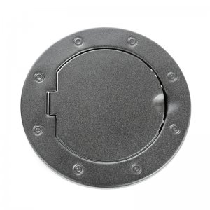 Jeep Wrangler JK Gas Cap Door - Rugged Ridge - Non-Locking - Textured Black - `07-`18