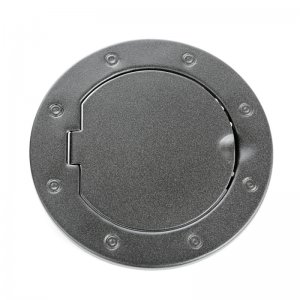 Jeep Wrangler JK Gas Cap Door - Rugged Ridge - Non-Locking - Textured Black - `07-`18