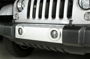 Jeep Wrangler JK Fog Light Euro Guards - Rugged Ridge - Black - `07-`18